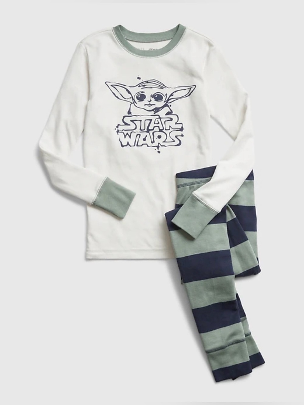 GAP "Star Wars" The Child Baby Yoda Grogu L/S Mandalorian Pajama Set Sz 6 yr